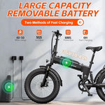 TST Electric Bike for Adults, 2000W Peak Motor E Bike with 48V Removable Battery, 65-120 Miles Range Electric Bicycle, 20 * 4" New All-Terrain Ebike with 7 Speeds, Full Suspension
