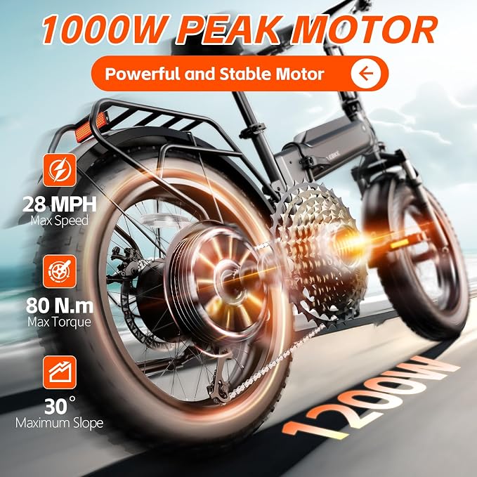 TST Electric Bike for Adults, 2000W Peak Motor E Bike with 48V Removable Battery, 65-120 Miles Range Electric Bicycle, 20 * 4" New All-Terrain Ebike with 7 Speeds, Full Suspension