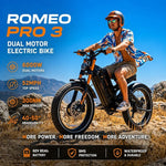 eAhora Romeo Pro 3 Peak 6000W Electric Bike for Adults 52Mph