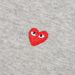 Small Red Heart Hoodie - Grey