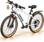 26" Electric Bike for Adults,1500W Peak Motor Electric Mountain Bike,UL 2849 Certified, 7-Speed Front Fork Suspension Ebike, LED Display,48V Internal Battery Commuter Ebike