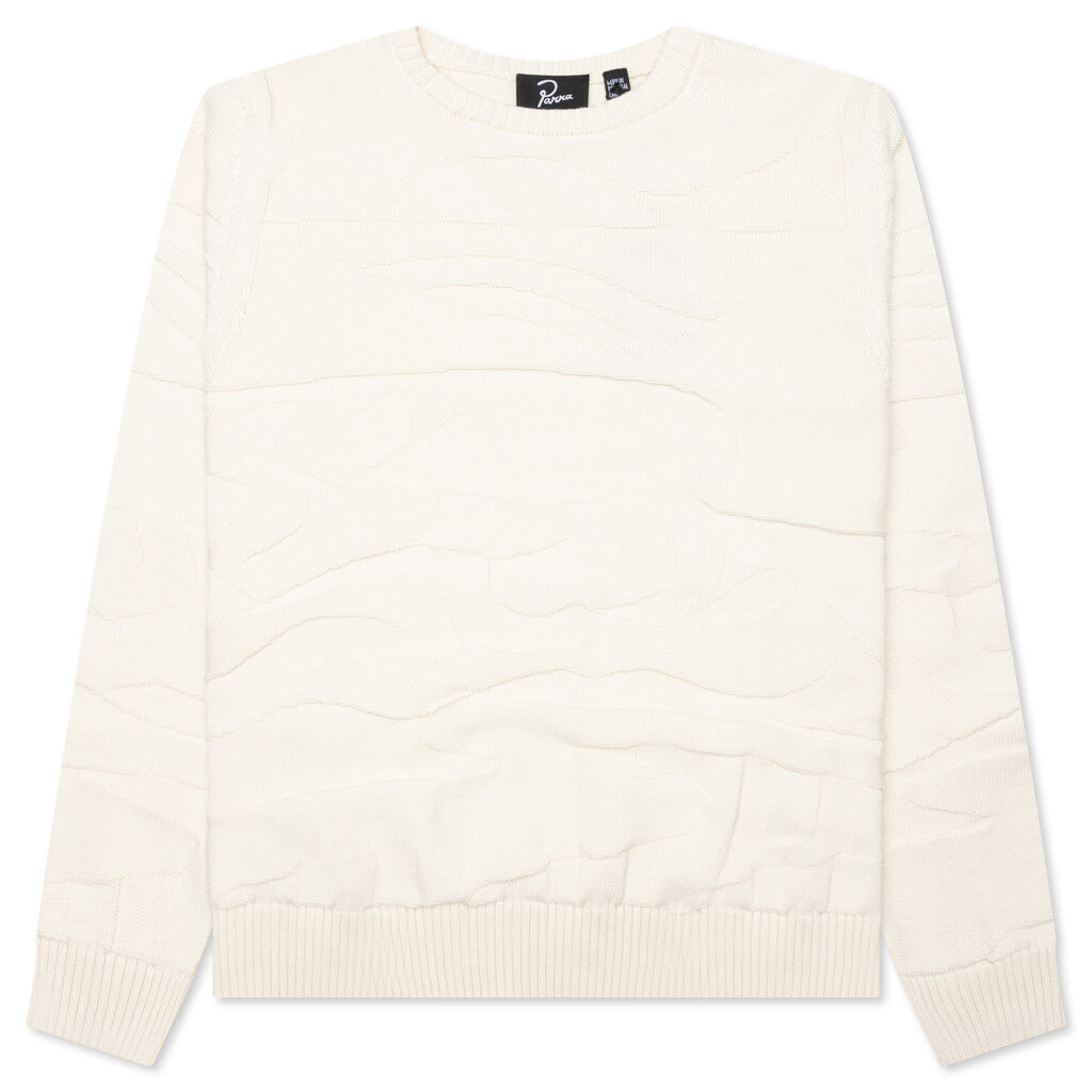 Landscaped Knitted Pullover - Off White