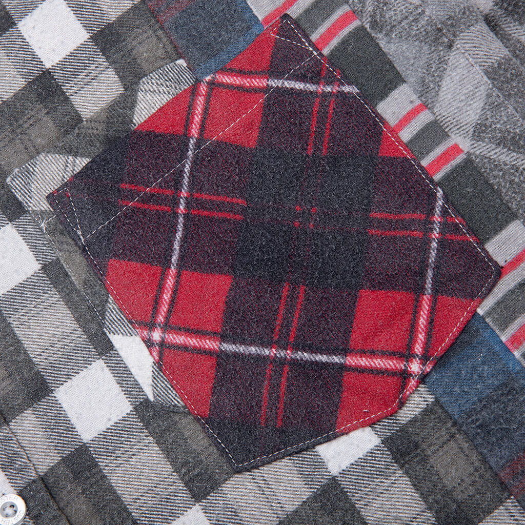 Flannel Shirt 7 Cuts Wide Reflection Shirt - Assorted